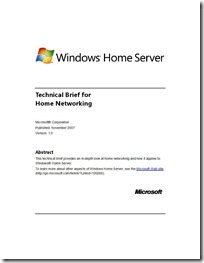 WHS Technical Brief - Home Networking
