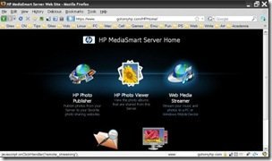 MediaSmart Server Web Interface