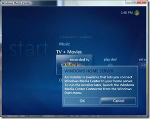 Windows Media Center Connector