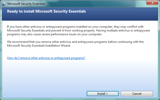 Microsoft Security Essentials Beta