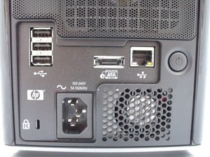 HP Mediasmart EX495 rear close up