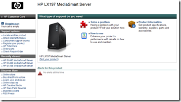 LX195 HP Support