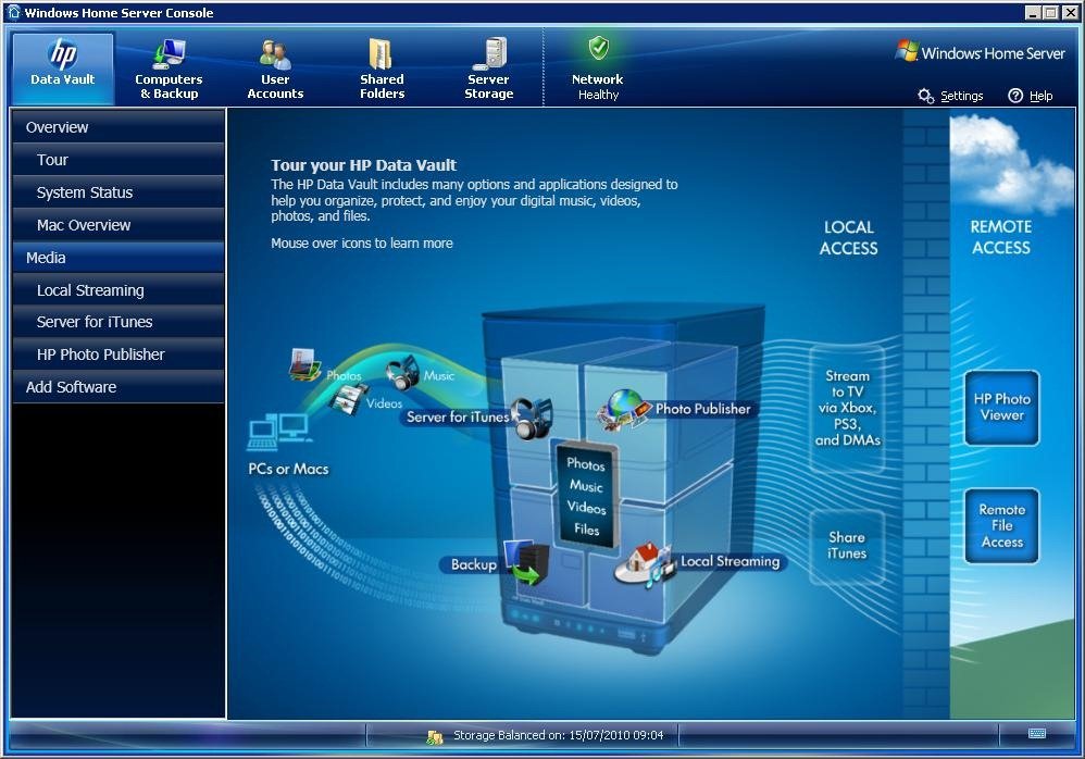 hp data vault x310 software download
