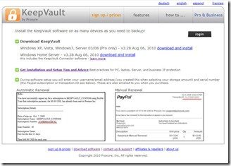 KeepVault Sign Up Screen