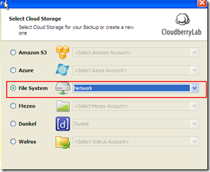 CloudBerry 2.0 Backup Data Locally
