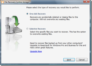 KeepVault Standard Version File Recovery