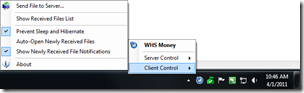 WHS Money Taskbar Settings