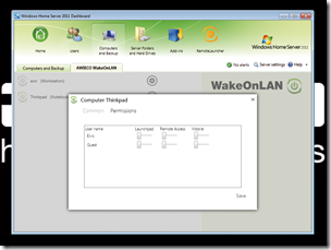 AWIECO WakeOnLAN 1.1.0 User Permissions