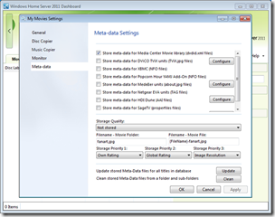MyMovies for WHS2011 Meta Data