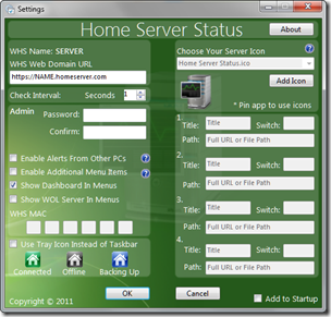 Home Server Status 2.1