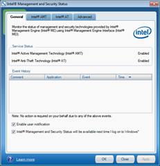 Intel Management and Security Status tool