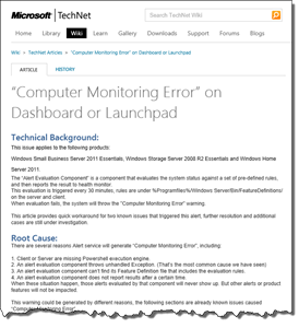 Computer Monitoring Error TechNet Wiki