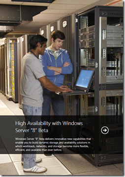 High Availability with Windows Server 8 Beta