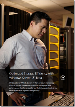 Optimized Storage Efficiency with Windows Server 8 Beta