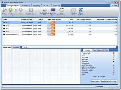 PerfectDisk 12 Home Server