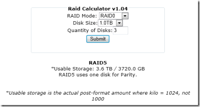 RAID Calculator v1.04