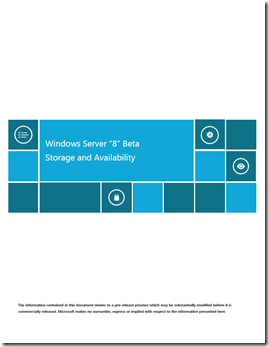 Windows Server 8 Beta Storage and Availability