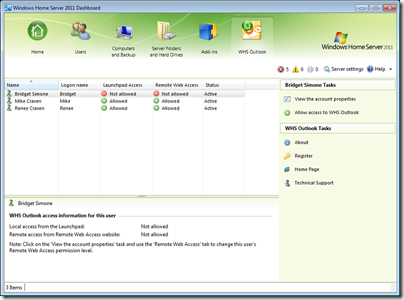 WHS Outlook 2011 Dashboard