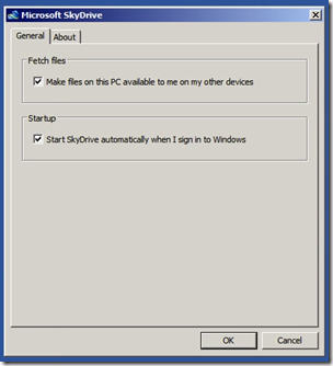 SkyDrive Fetch Files Setting