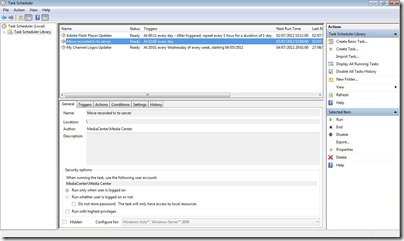 Move Recorded TV to Home Server using Task Scheduler