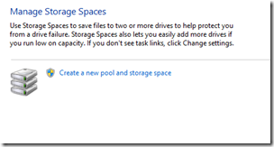 Manage Storage Spaces