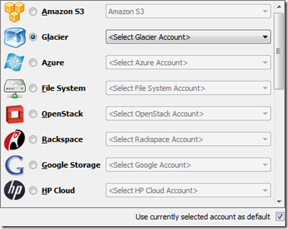 cloudberry backup direct to glacier