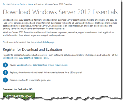 Download WS2012 Essentials Evaluation