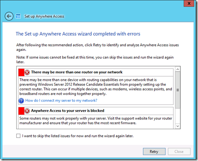 Set up Anywhere Access for WS2012e