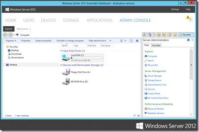 Advanced Admin Console 2011 for WS2012e