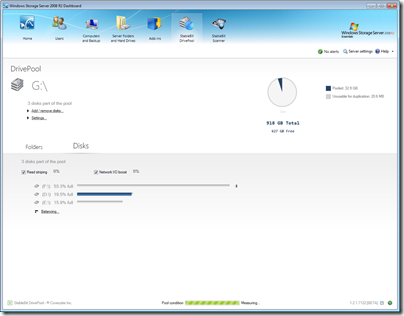 StableBit DrivePool 1.2.1 BETA Measuring