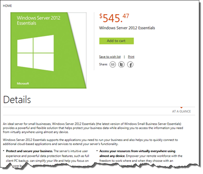 WS2012e in the Windows Store