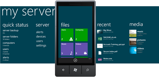 My Server for Windows Phone App for WS2012e Users