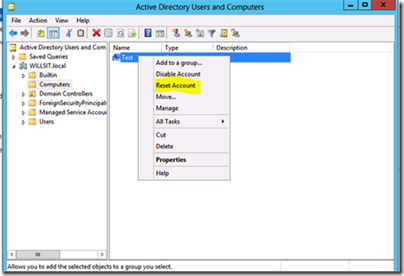 WS2012e Active Directory Users and Computers