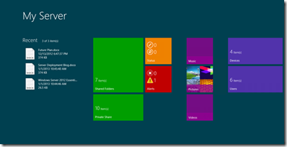 My Server Windows App - My Server Screen