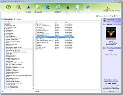 iHomeServer iTunes View