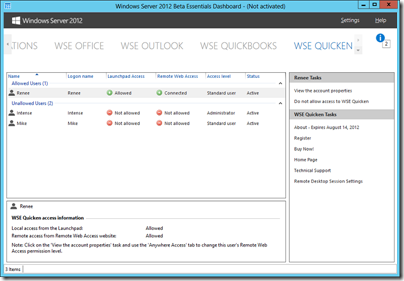 WSE Quicken Dashboard