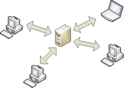 Figure 1 – direct client - server solution