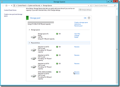 Storage Spaces Performance in 2012 Essentials R2