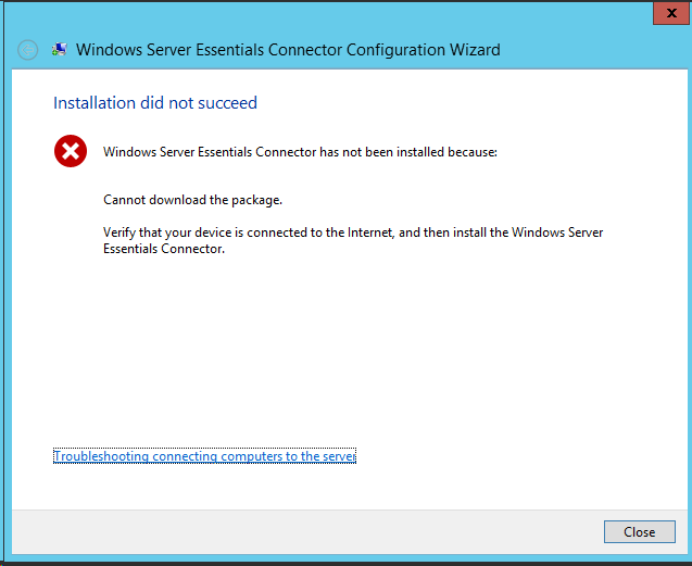 Literaire kunsten experimenteel Couscous WS2012 Essentials Connector Installed but cannot Download the Package