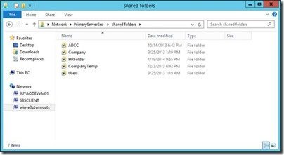 Using Two Servers with Server Folders in WS2012e