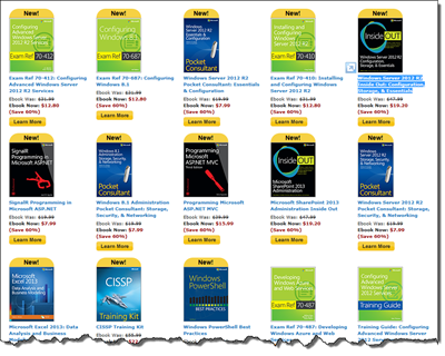 60 Percent Off Microsoft Press eBooks