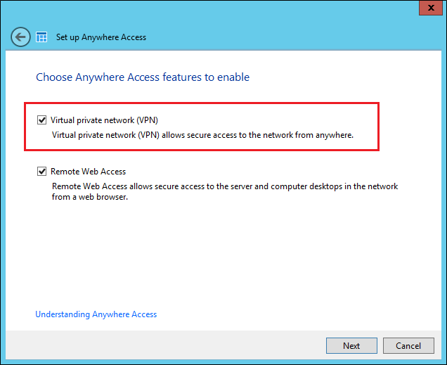 windows server 2012 vpn client