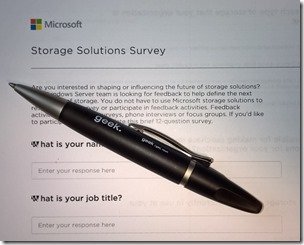 Microsoft Storage Solutions Survey