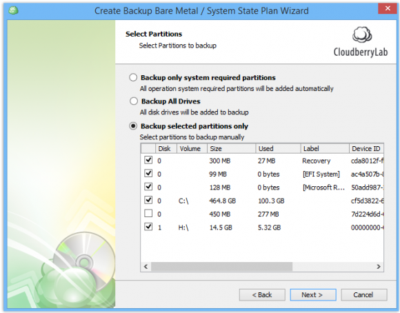 CloudBerry Backup Bare Metal Backup