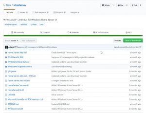 WHSClamAV on GitHub