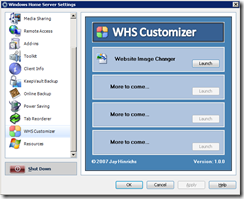 WHS Customizer