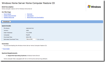 Restore CD