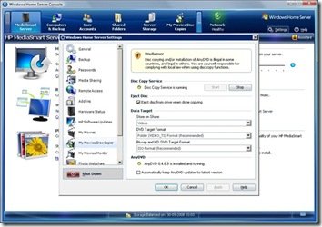 Disc Copier Settings