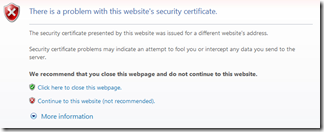 Website Security Certificate Problem