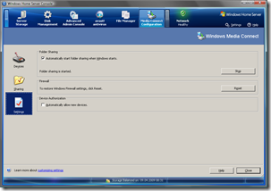 Media Connect Configuration Add-In Settings